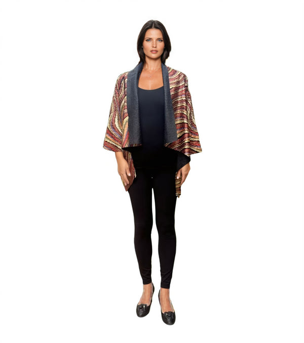 Floral Pleated Cape - T795